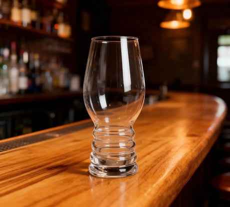 Stackable Tulip Crystal Glasses with Ridged Base Set of 6 Kitchen & Dining Tumblers