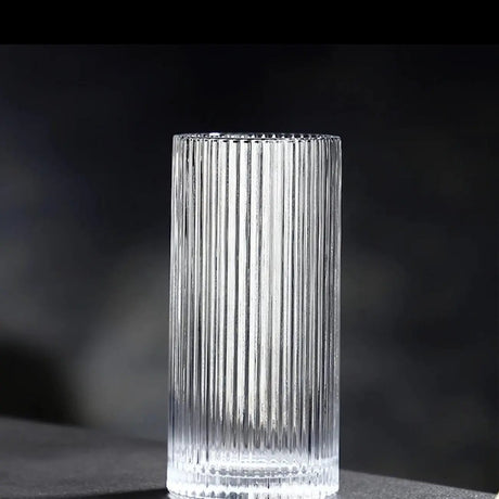 Ribbed Aesthetic Highball Glass Kitchen & Dining Tumblers
