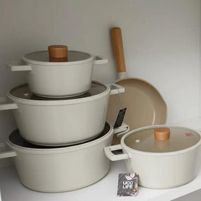 Premium Ceramic Series Cookware Set 11pcs Kitchen & Dining Cookware Sets