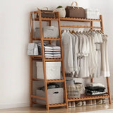 Eco-Friendly Bamboo Multilayer Clothing Hanging Rack Home & Living Garment Racks
