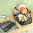 Double Layer Carbon Steel Dishrack Kitchen & Dining Dish Racks