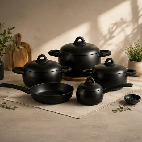 Forged Aluminium Ceramic Cookware Set 9pcs Kitchen & Dining Cookware Sets