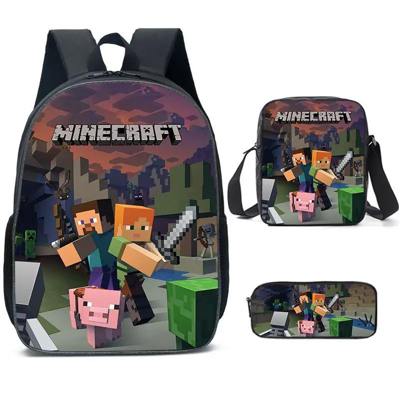 Minecraft Themed 3-in-1 Backpack Set Fashion & Accessories Uncategorized