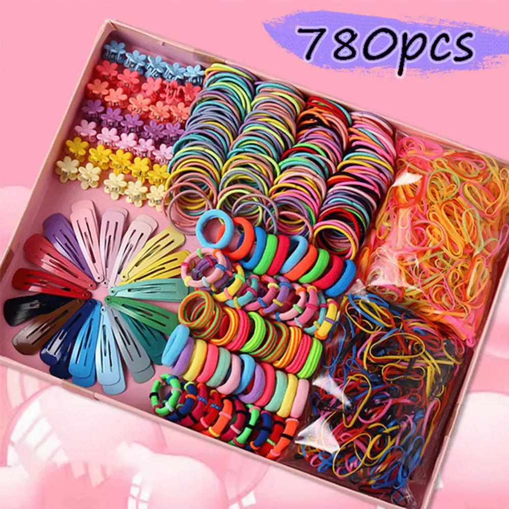 Girls Colorful Hair Bands & Scrunchies Set Fashion & Accessories Ponytail Holders