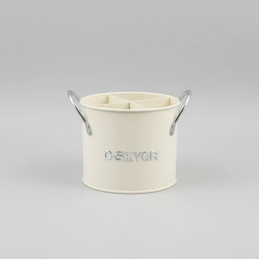 Partitioned Alloy Cutlery Holder Flatware Trays