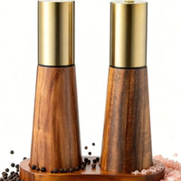 Bamboo Salt & Pepper Grinder Set 3pcs with Ceramic Core Kitchen & Dining Spice Grinders