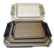 3-Piece Nested Bamboo Serving Trays with Handles Kitchen & Dining Serving Trays