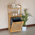 2-in-1 Bamboo Laundry Hamper with Shelf & Fabric Liner Home & Living Laundry Hampers