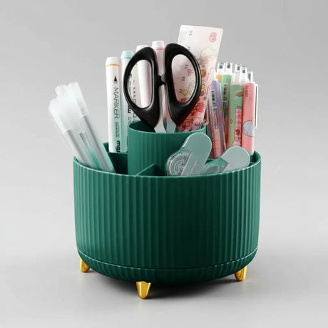 360° Rotating Desk Organizer with Multi-Compartments Home & Living Desktop Organizers