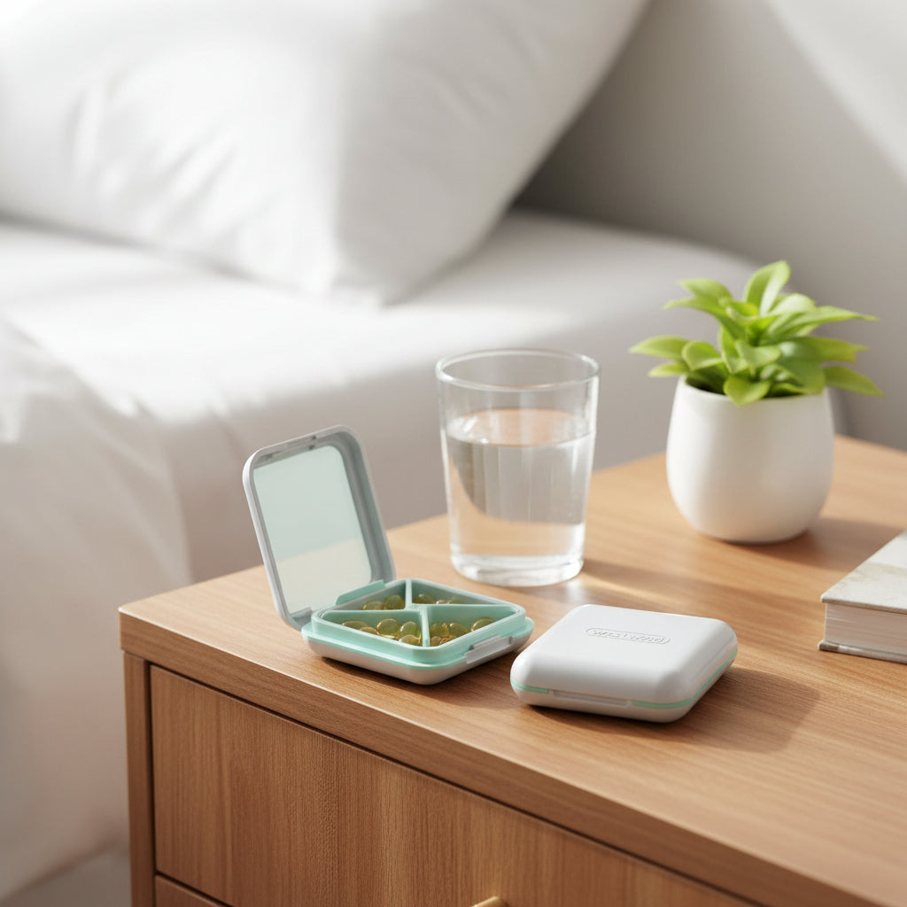 Portable Daily Pill Box Health & Wellness Pillboxes