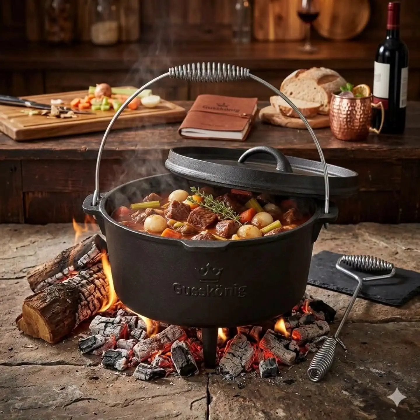 Pre-Seasoned Cast Iron Dutch Oven Kitchen & Dining Dutch Ovens