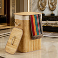 Foldable Bamboo Laundry Hamper with Lid