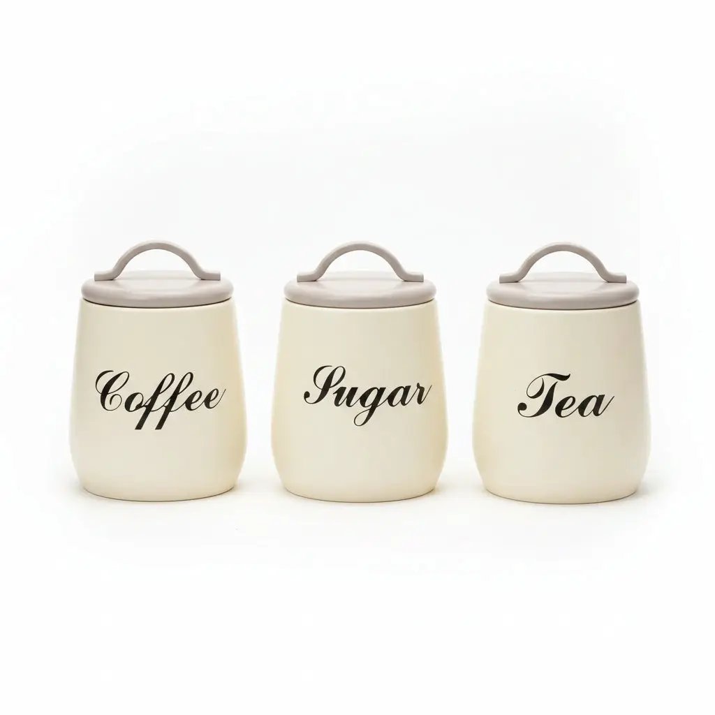 3-Piece Nordic Kitchen Storage Jar Set