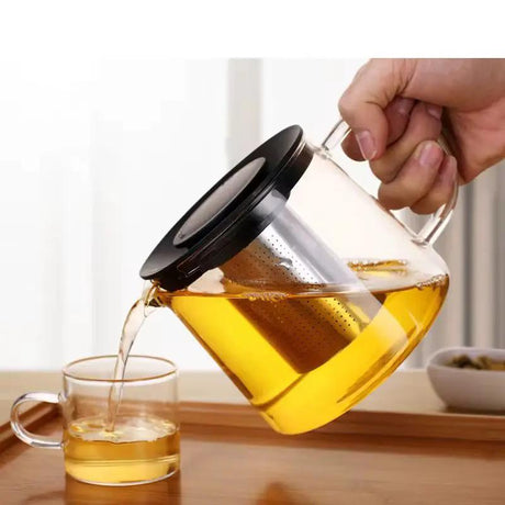 Borosilicate Glass Teapot with Infuser Kitchen & Dining Teapots