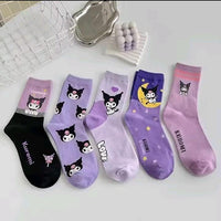 Kuromi Cartoon Socks Clothing & Accessories Crew Socks