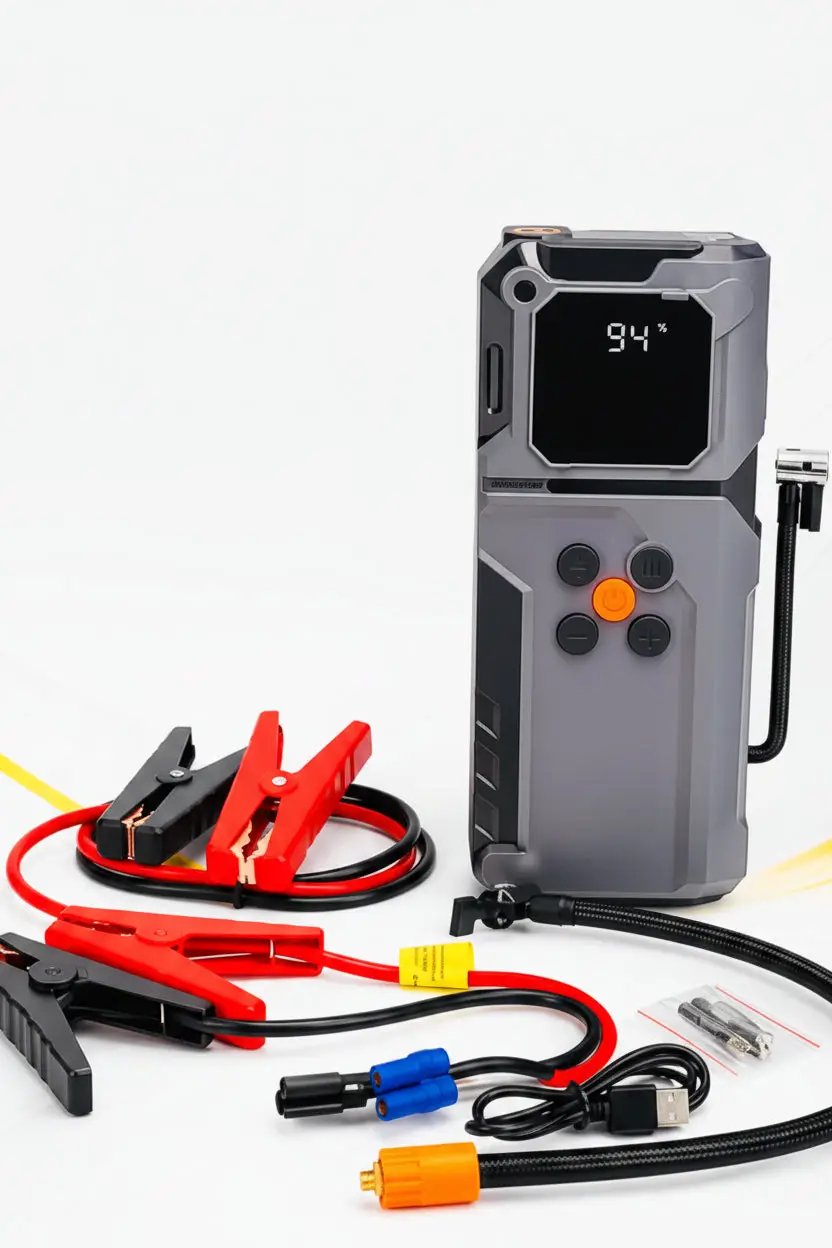 12V 10-in-1 Car Jump Starter & Air Compressor Auto & Travel Vehicle Jump Starters