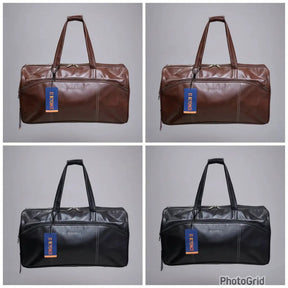 Leather-Look Duffle Bag 48x25x20cm Outdoor & Sports Gym Duffel Bags
