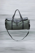 Leather-Look Duffle Bag with Shoe Compartment Outdoor & Sports Gym Duffel Bags