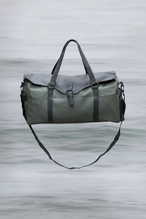 Leather-Look Duffle Bag with Shoe Compartment Outdoor & Sports Gym Duffel Bags