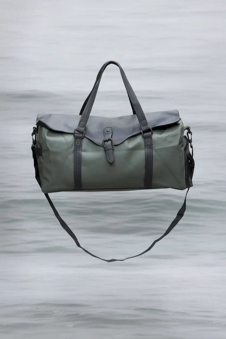 Leather-Look Duffle Bag with Shoe Compartment Outdoor & Sports Gym Duffel Bags