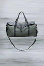 Leather-Look Duffle Bag with Shoe Compartment Outdoor & Sports Gym Duffel Bags