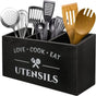 Rustic Wooden Cutlery & Utensils Organizer Kitchen Storage Kitchen Utensil Holders
