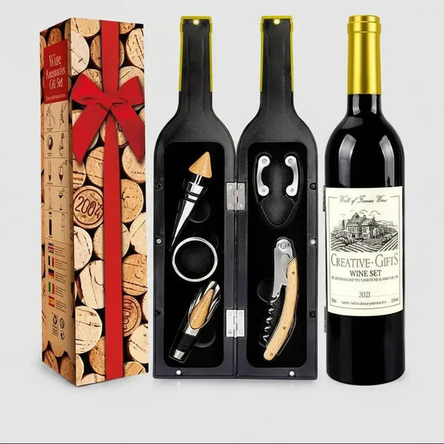 5-Piece Wine Gift Set with Bar Tools Bar Accessories Cocktail & Barware Tool Sets
