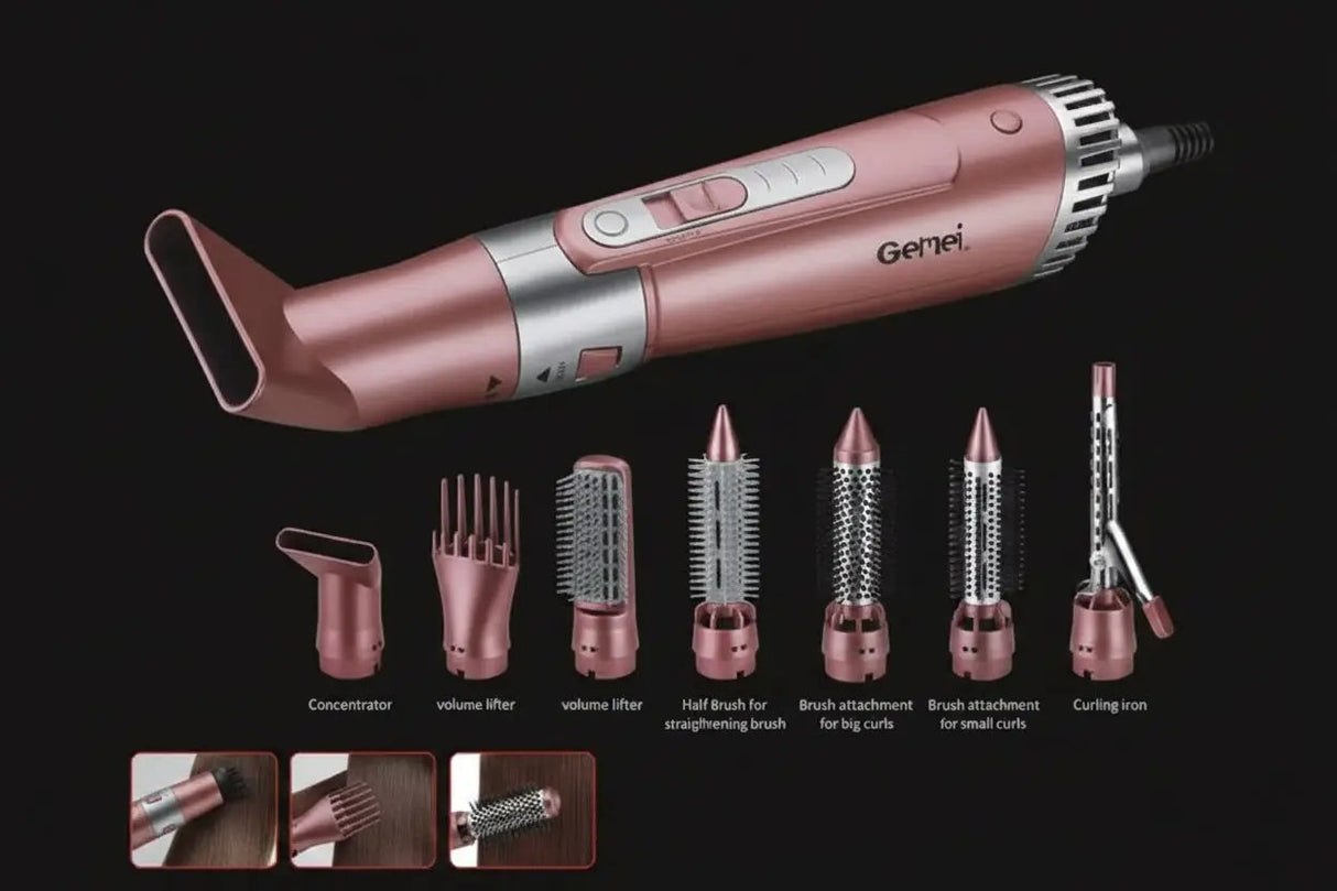 Gemei GM-4831 7-in-1 Hot Air Styler Beauty & Personal Care Hair Styling Tool Sets