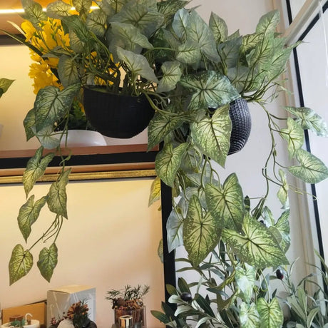 Artificial Hanging Plant With Vase Home Decor Artificial Non-Flowering Plants