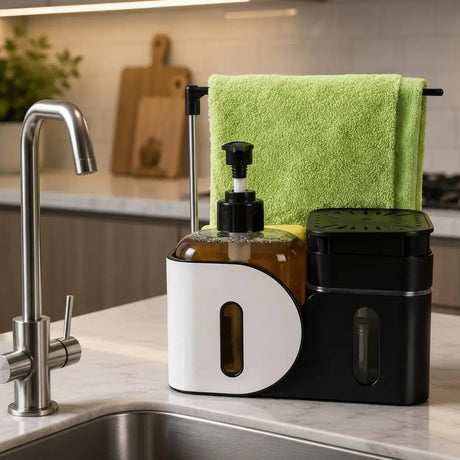 Multifunctional Standing Kitchen Soap Dispenser Kitchen & Bathroom Accessories Sink Caddies