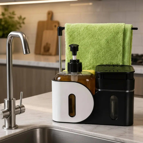 Multifunctional Standing Kitchen Soap Dispenser Kitchen & Bathroom Accessories Sink Caddies