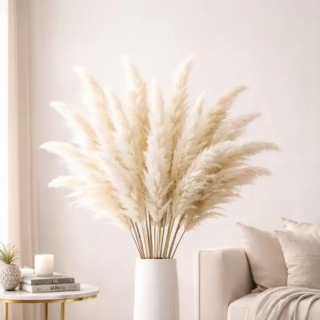 15pcs Dried Pampas Grass Home Décor Dried Flowers