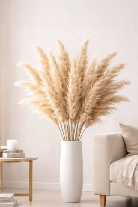 15pcs Dried Pampas Grass Home Décor Dried Flowers
