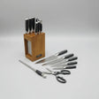 8-Piece Stainless Steel Knife Set with Hollow Handle & Wood Block Kitchen & Dining Knife Sets