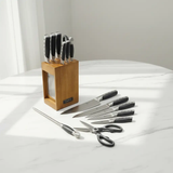 8-Piece Stainless Steel Knife Set with Hollow Handle & Wood Block Kitchen & Dining Knife Sets