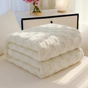 Luxury Textured Fleece Blanket Bedding & Blankets Throw Blankets