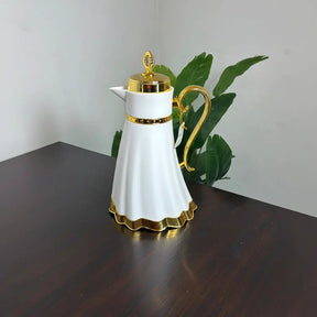 Arabic Style Vacuum Flask Gold Handle & Lid Kitchen & Dining Thermoses