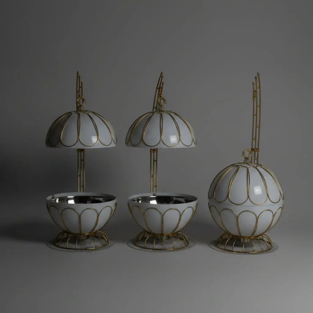 8L Egg-Shaped Round Hanging Chafing Dish Buffet Food Warmer Kitchen & Dining Chafing Dishes