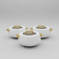3-Piece Ribbed Insulated Food Warmer Set with Clear Window Kitchen & Dining Chafing Dishes