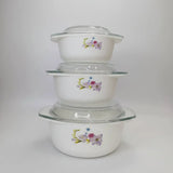 3-Piece Glass Casserole Serving Bowl Set Kitchenware Serving Bowls