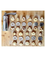 Stainless Steel Cookie & Biscuit Maker 24-Pattern Baking Tools Cookie Presses