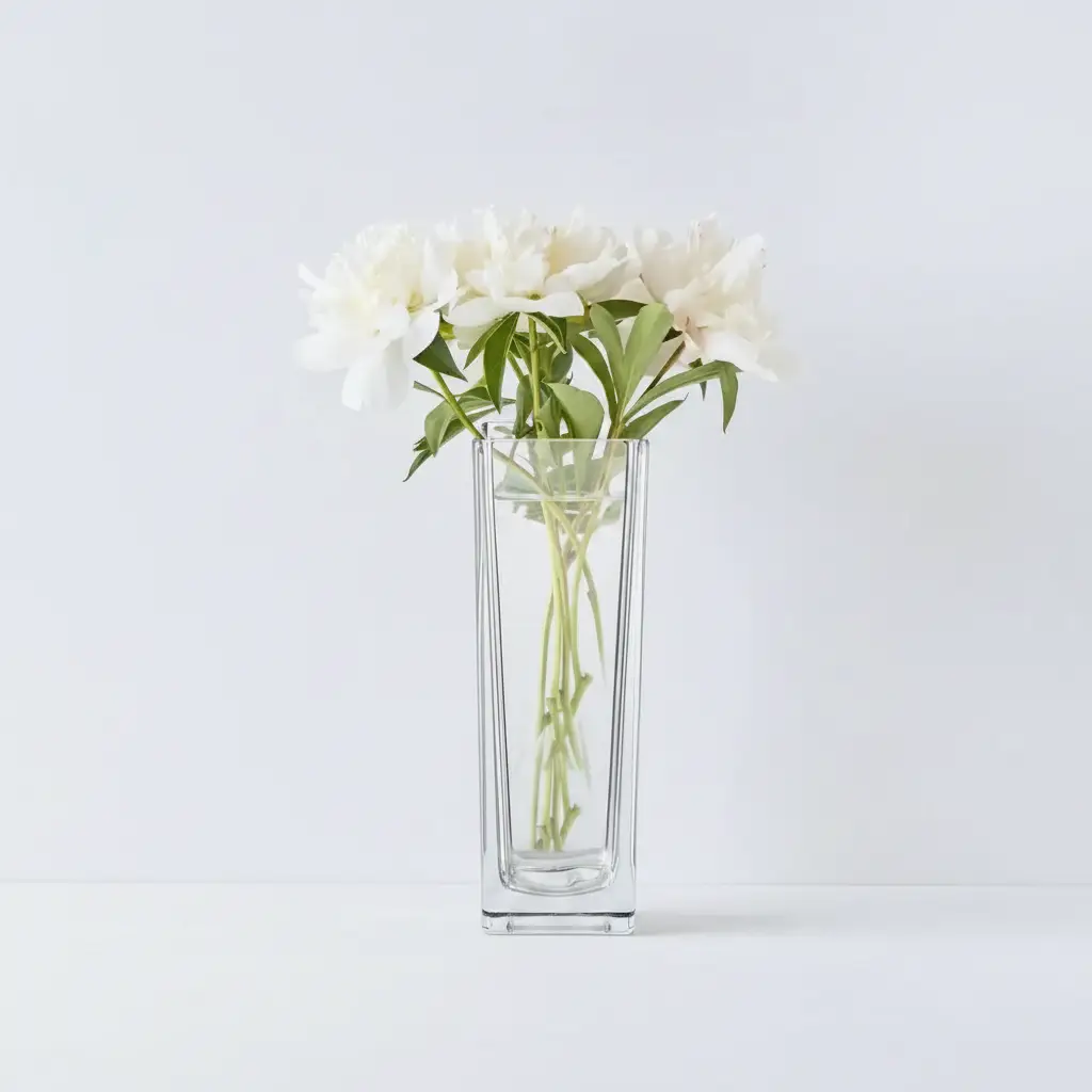 Square Cube Glass Vase 8x8x9cm Home Décor Vases