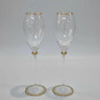 Long Stem Wine Glasses with Gold Rim Set of 6 Glassware Wine Glasses