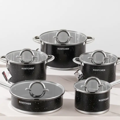 Kuvory S/S 5-Piece Cookware Set Heavy Duty Cookware Cookware Sets