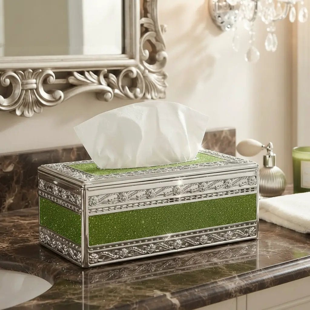 Rectangular Metallic Serviette Box Holder Home Accessories Facial Tissue Holders