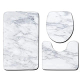 4-Piece Marble Effect Bathroom Set Bathroom Bathroom Accessory Sets