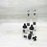 5-Piece Glass Oil & Spice Jar Set Kitchen Storage Food Storage Containers
