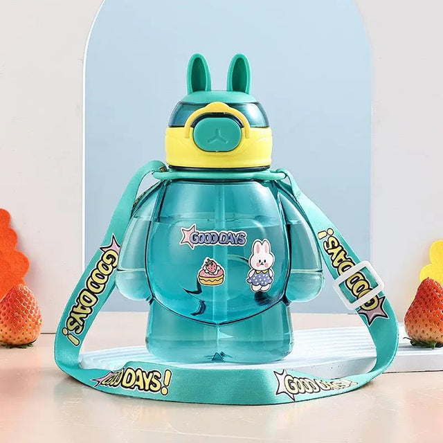 Kids Water Bottle with Straw & Strap Kids & Travel Water Bottles