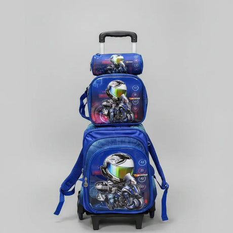 3-in-1 Cartoon Trolley School Bag Set Kids & Toys School Backpacks