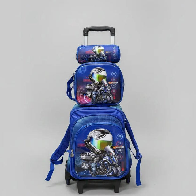 3-in-1 Cartoon Trolley School Bag Set Kids & Toys School Backpacks